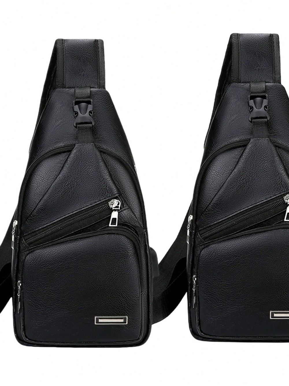 Men's Black Sling Crossbody Bag - Modern Urban Carry